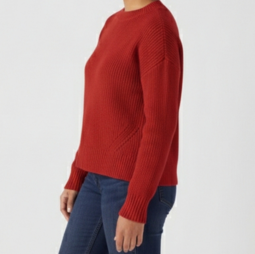 Duluth Trading‎ Co. Red Heritage Shaker Stitch Sweater - Size L - Picture 7 of 7